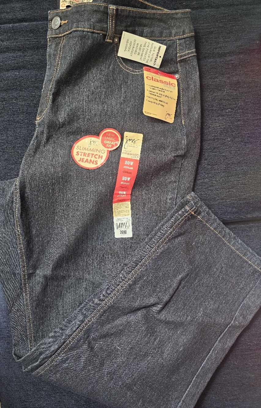 Just My Size Womens Plus Jeans in Dark Blue
